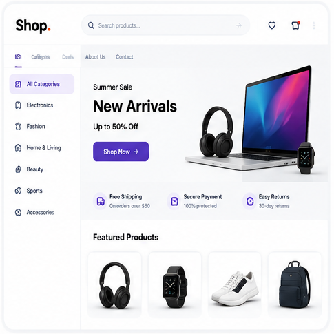E-Commerce Website project preview